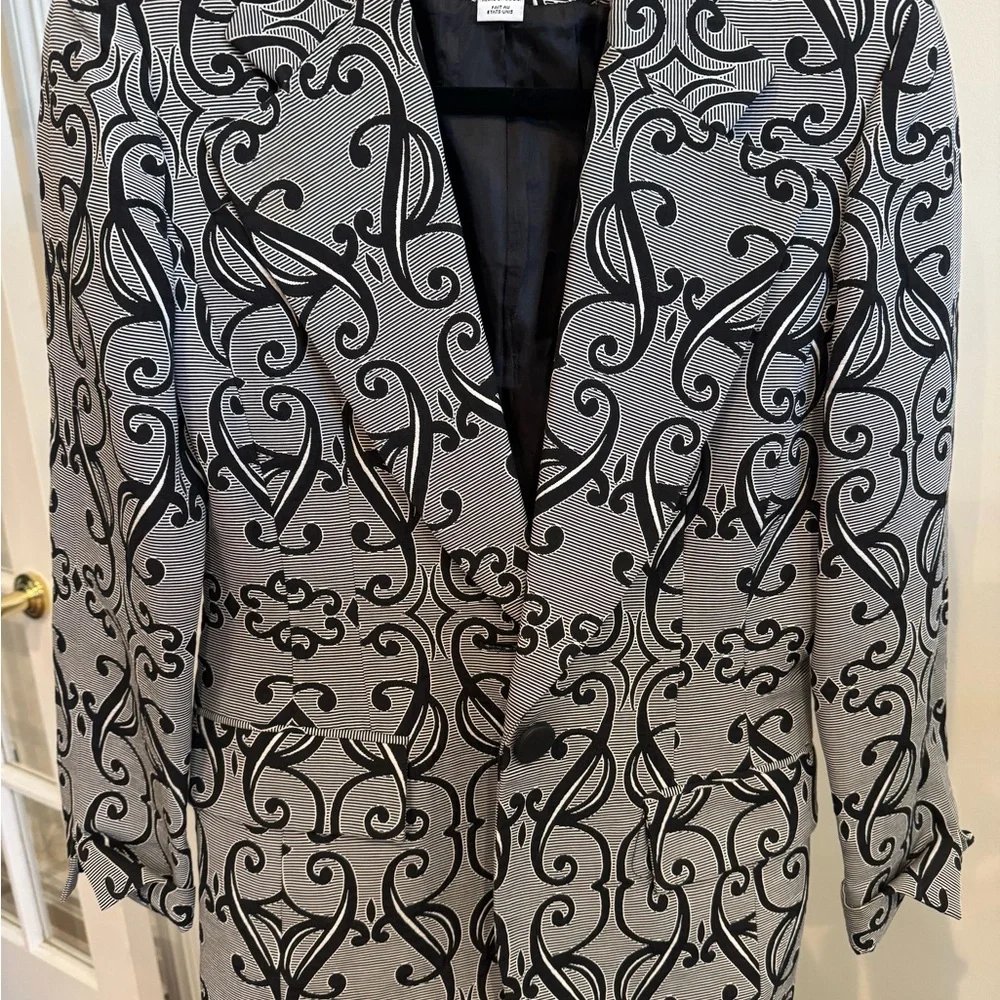 Dior Black and Gray Patterned Blazer
